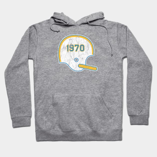 Los Angeles Chargers Year Founded Vintage Helmet Hoodie by Rad Love